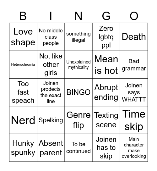 Gacha Bingo Card
