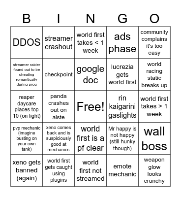 UMAD world race controversies Bingo Card