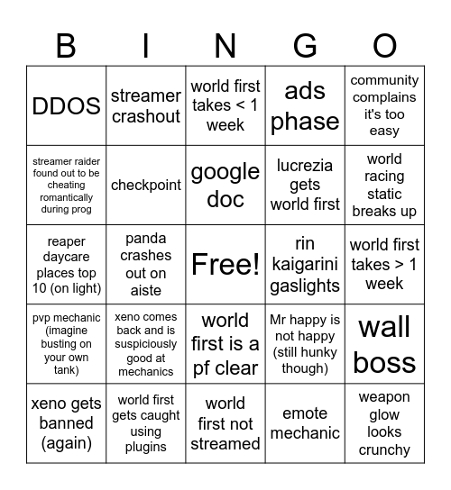 UMAD world race controversies Bingo Card