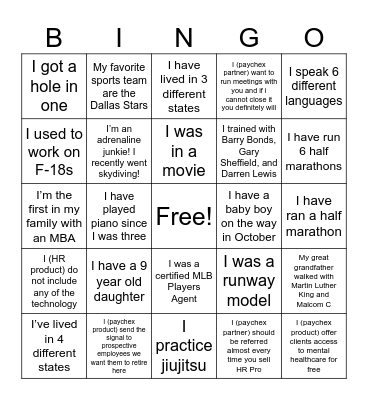 D35 Bingo Card