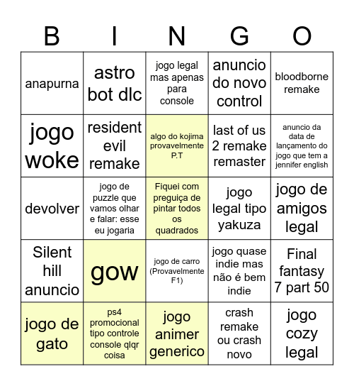 Manfred bingada Bingo Card