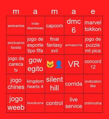 state of play Bingo Card