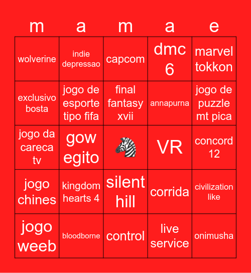 state of play Bingo Card