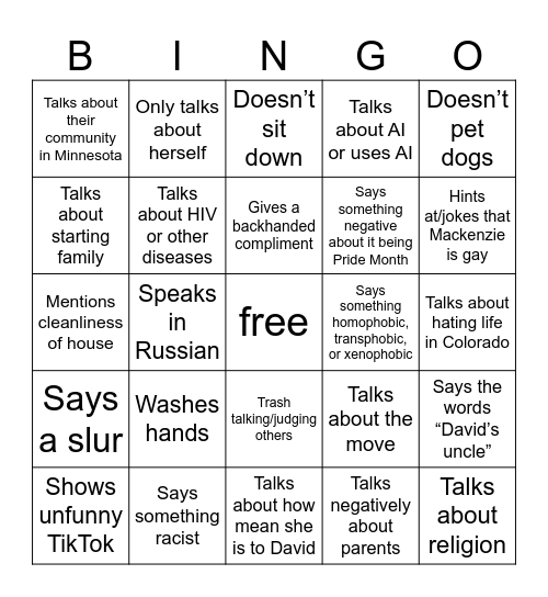 breeze bingo Card