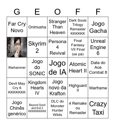 Summer Game Fodase Bingo Card