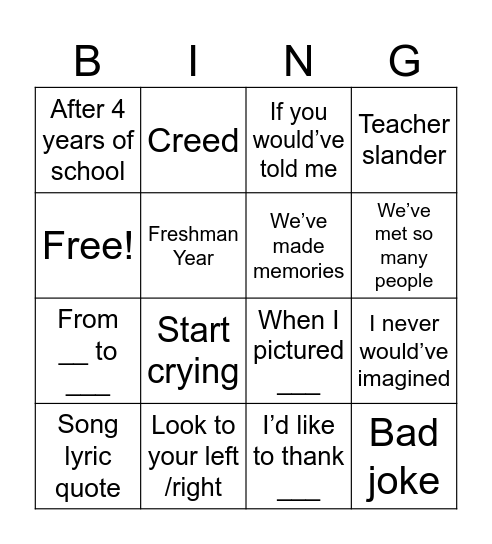 Bingo Card