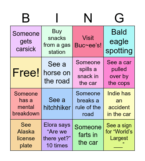 FL Roadtrip 2026! Bingo Card
