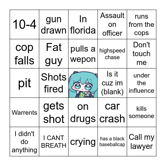 BLACK PEOPLE BINGO Card