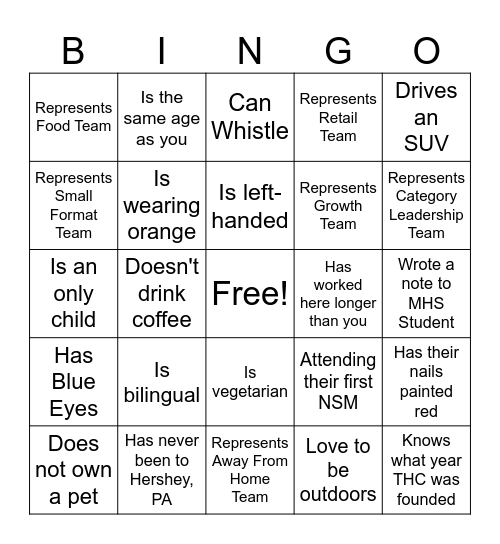 Get to know your colleagues!      Find a colleague who Bingo Card