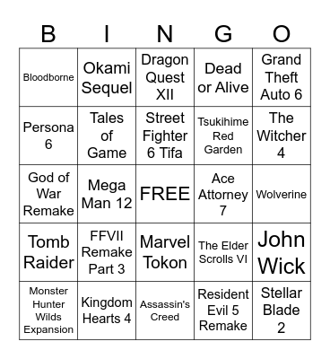 June 2, 2026 State of Play Bingo Card