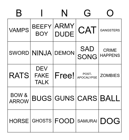 Summer Games 2026 Bingo Card