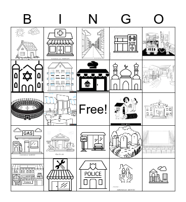 Around Town Bingo Card
