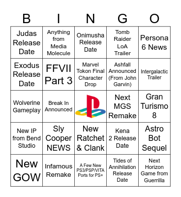 State of Plah Bingo Card