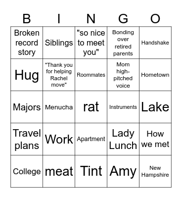 Bindman Bingo Card