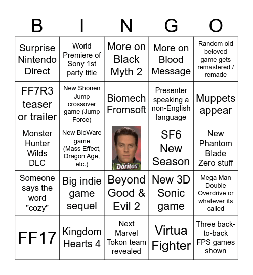 2026 Summer Games Fest Bingo Card