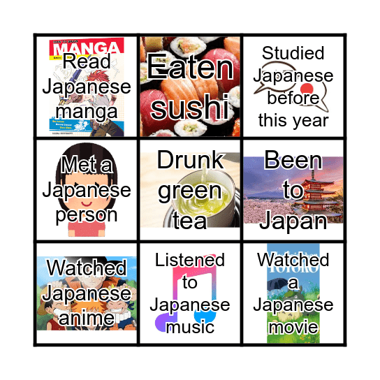 Have you ever...? Bingo Card