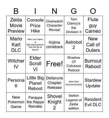 SGF 2026 Leah Bingo Card
