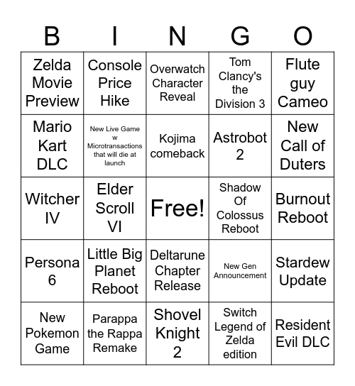 SGF 2026 Leah Bingo Card