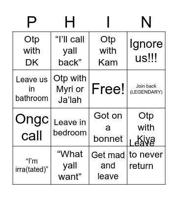 What Will Kaitlyn Do? Bingo Card
