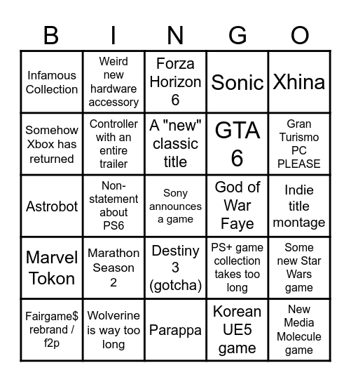 Bingo Card