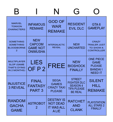 STATE OF PLAY BINGO Card