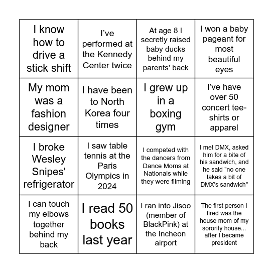 UD People Team BINGO Card