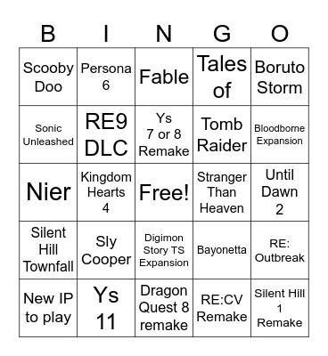 June Games Presentations Bingo Card