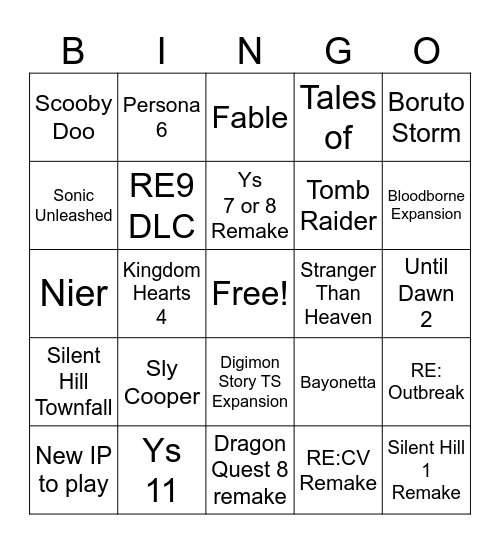 June Games Presentations Bingo Card