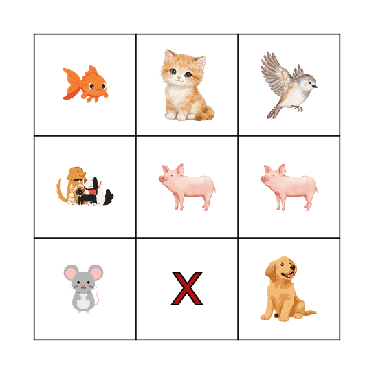 Animals Bingo Card