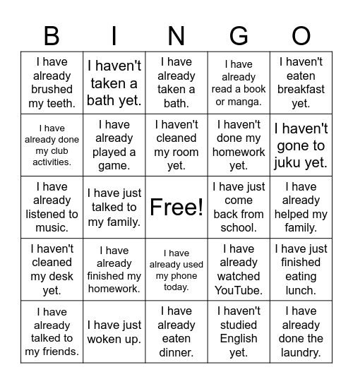 Bingo Card