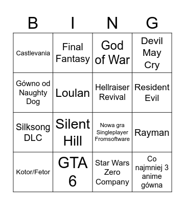 State of Play/Summer Game Fest/Xbox Showcase (E3 Time) Bingo Card