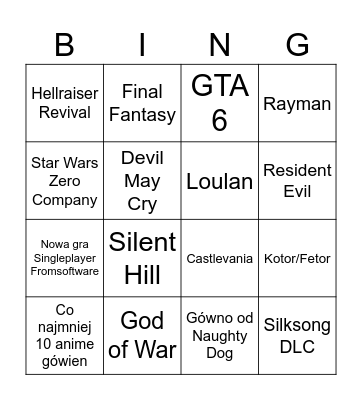 State of Play/ Summer Game Fest/ Xbox Showcase (E3 Time) Bingo Card
