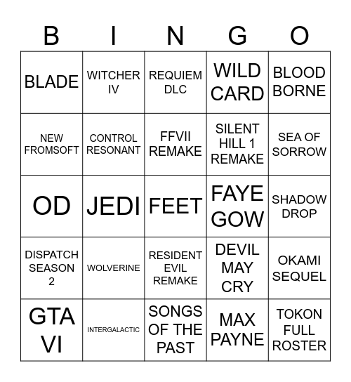 State of Play - May 2026 Bingo Card