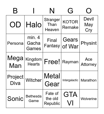 SOP, SGF, XGS June 2026 Bingo Card