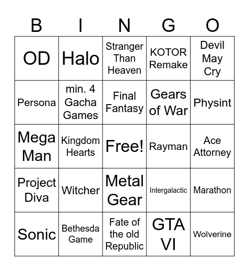 SOP, SGF, XGS June 2026 Bingo Card