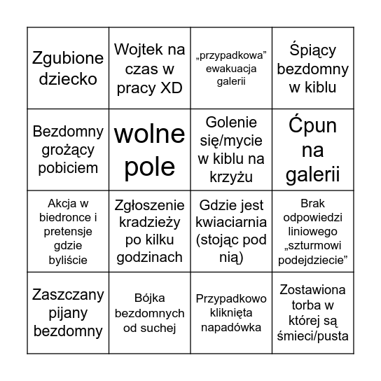 WV Bingo Card