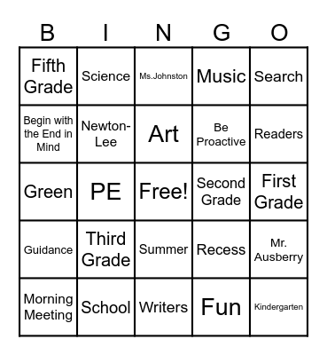 Explorer BINGO! Bingo Card