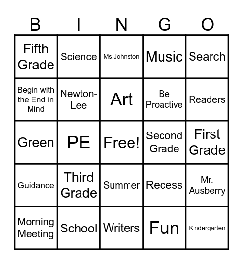 Explorer BINGO! Bingo Card