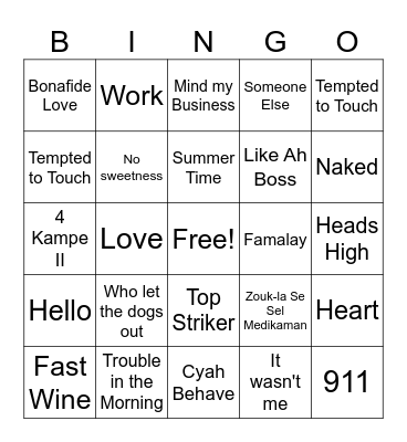 Caribbean Heritage Month Bingo Card