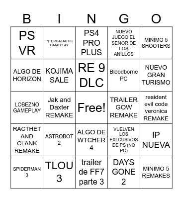 Bingo de mierda Bingo Card