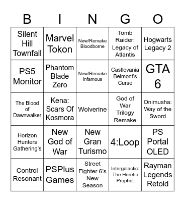 State of Play 2026 Bingo Card