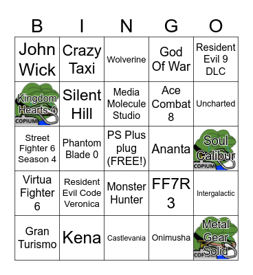 Summer State of Play Bingo Card