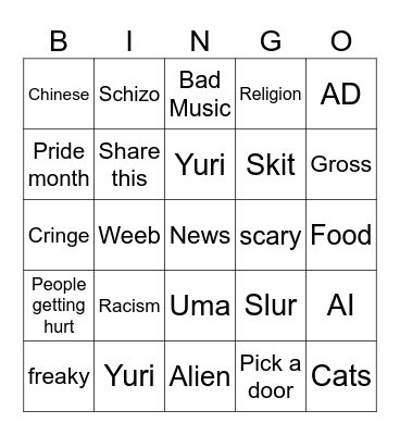Insta Bingo Card