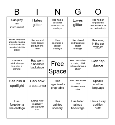 Find someone who... Bingo Card