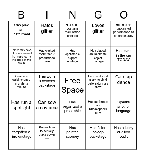 Find someone who... Bingo Card
