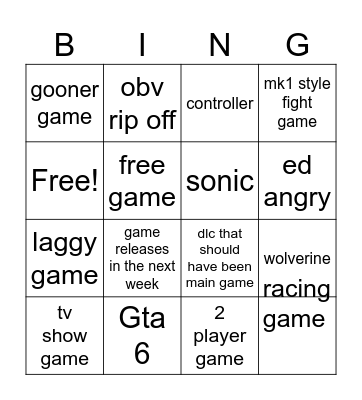 ps bingo Card