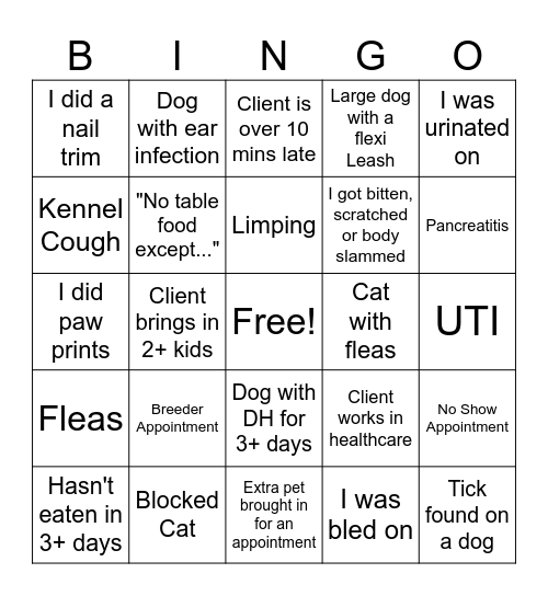 Hometown Bingo Card