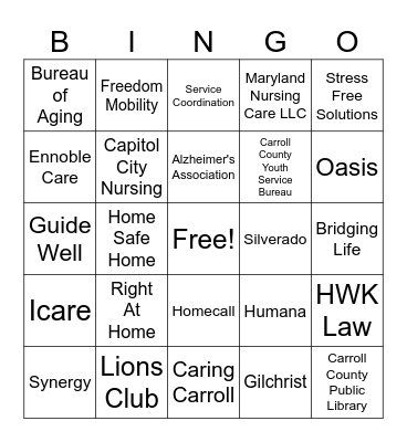 Copper Ridge Resource Bingo Card
