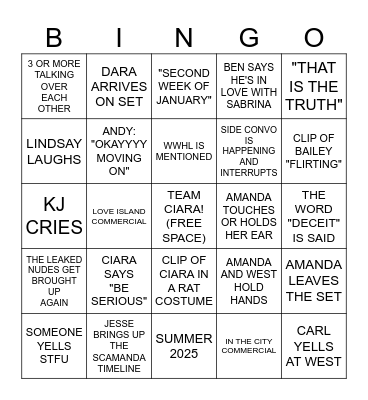 SUMMER HOUSE #2 Bingo Card
