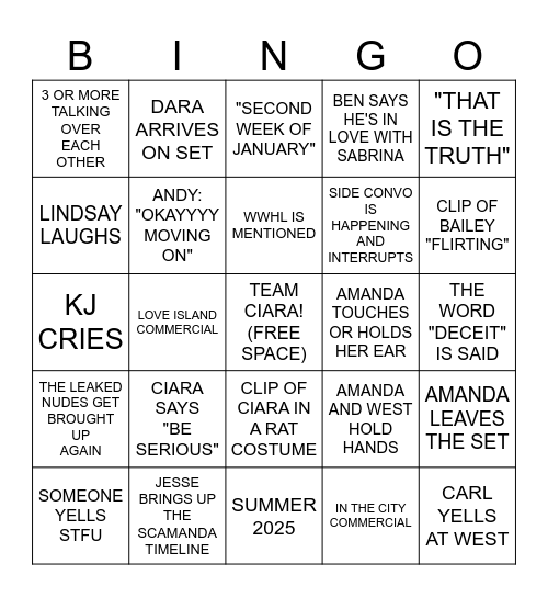 SUMMER HOUSE #2 Bingo Card
